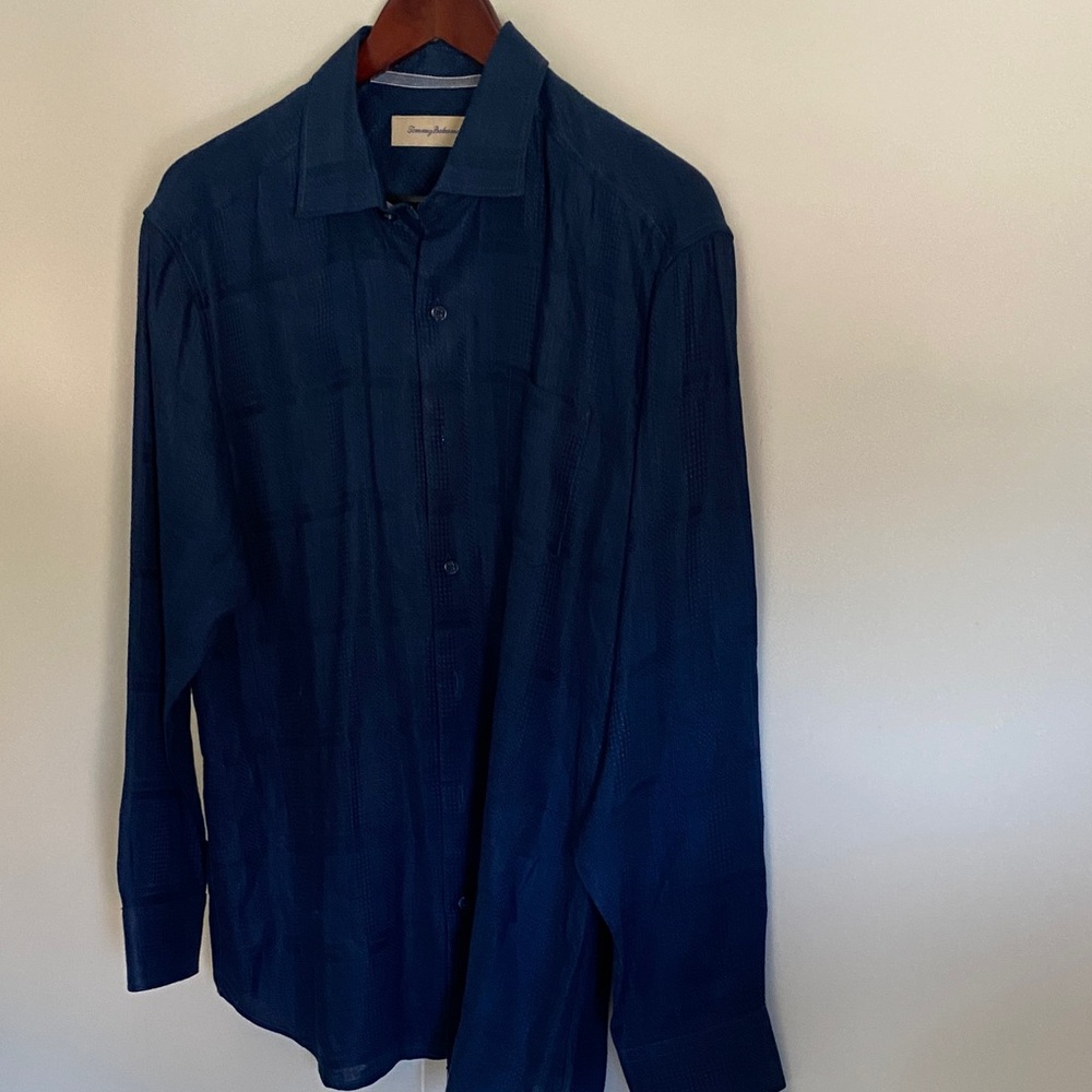 Tommy Bahama Navy Textured Shirt
